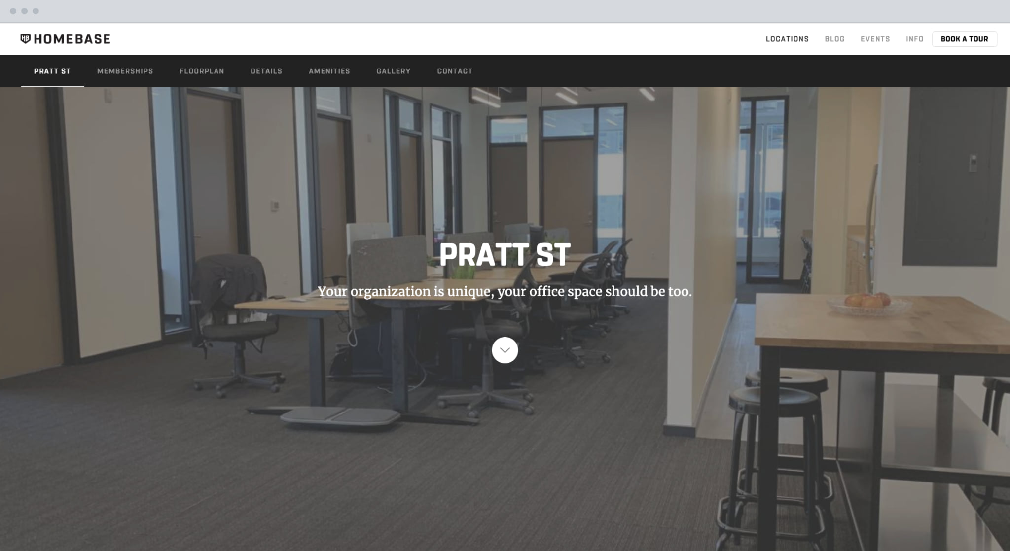 Pratt Street, where the glass offices and standing desks are